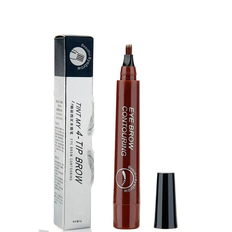 4-Tip Eyebrow Pencil Waterproof Liquid Brow Pen Microblading Pen