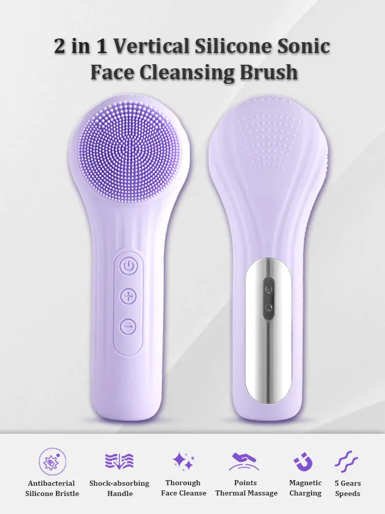 Sonic Electric Facial Cleansing Brush for Skin Exfoliation - 7