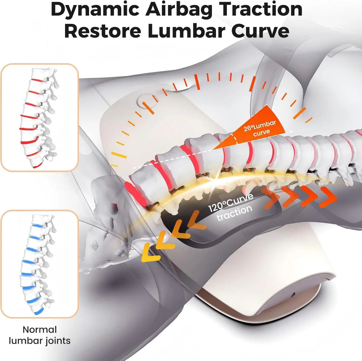 Electric Lumbar Traction Device with Vibration and Heat