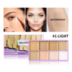 8-Shade Cream Concealer Palette and Contouring Kit