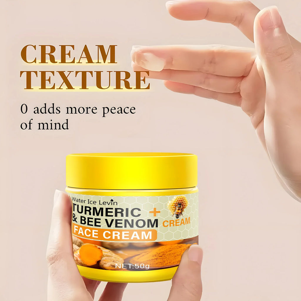 Turmeric and Bee Venom Face Cream Collagen Moisturizer for Dry Skin