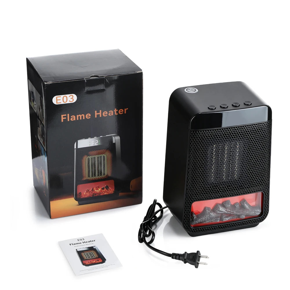 Portable Electric Space Heater with PTC Fast Heating and LED Display