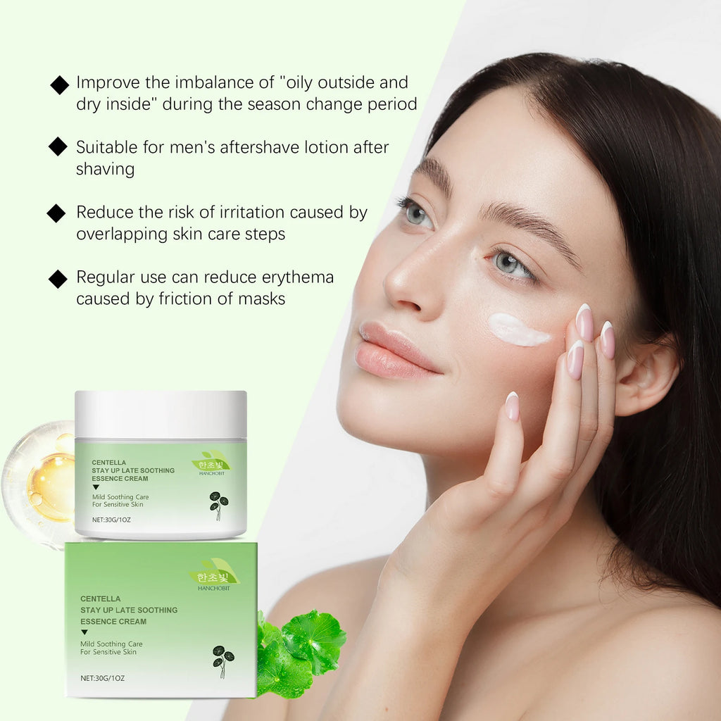 Centella Asiatica Soothing Cream for Sensitive Skin Redness Relief