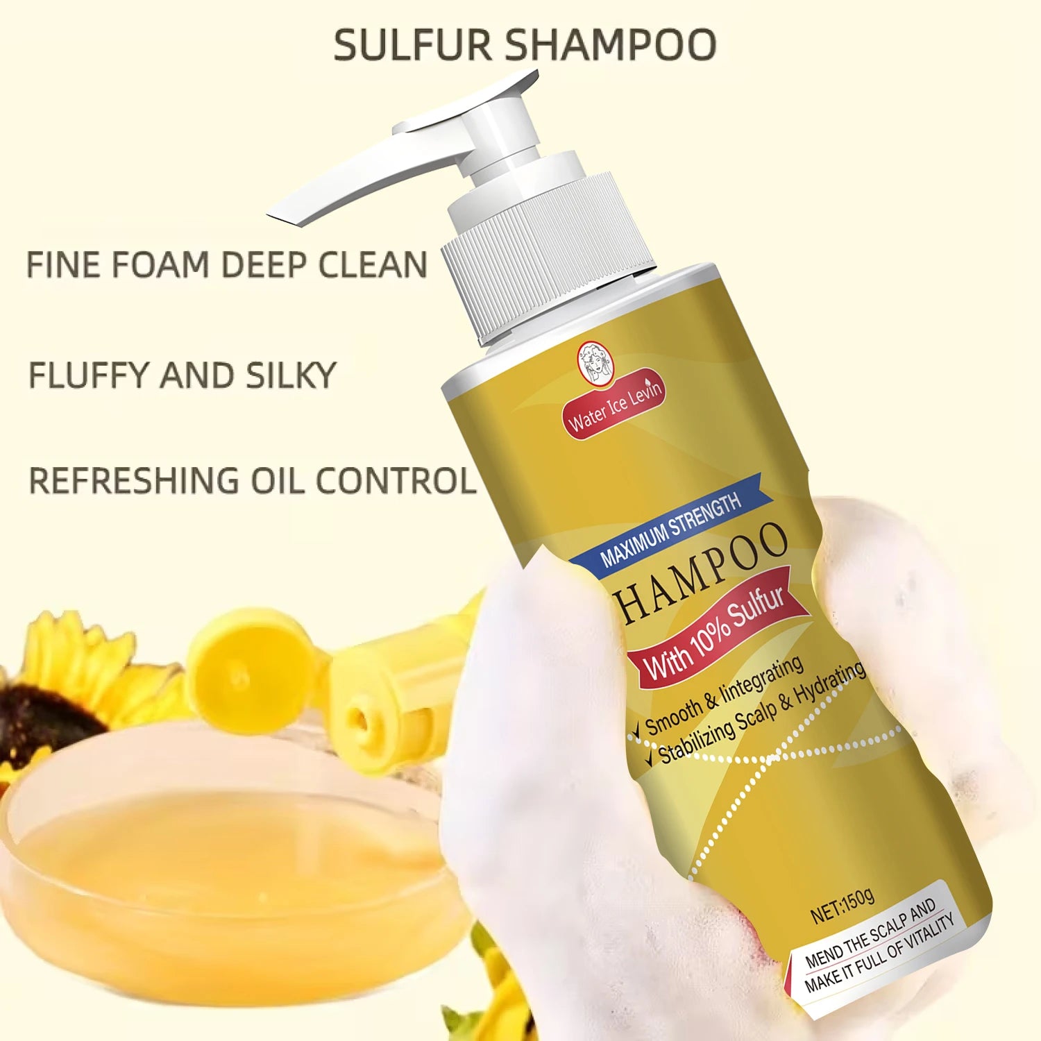 10% Sulfur Shampoo for Scalp Stabilization and Hydration 150g