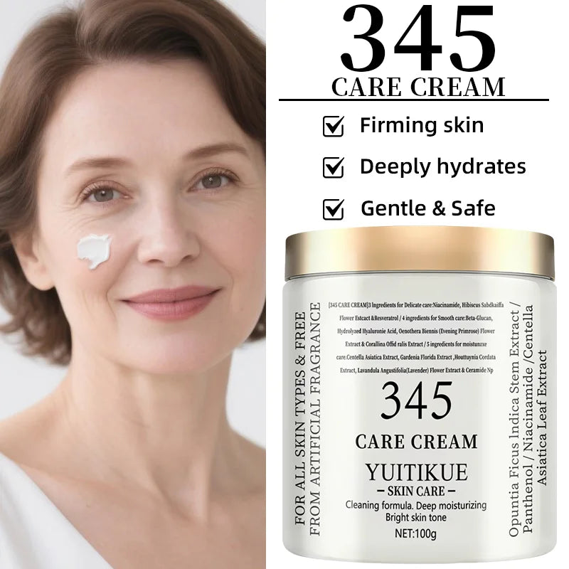 YUITIKUE 345 Face Cream 100g Firming Moisturizing Brightening Skincare