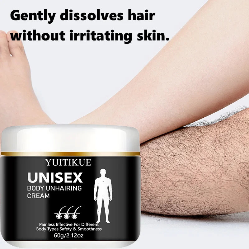 Unisex Body Hair Removal Cream 60g Painless Hair Remover - 5