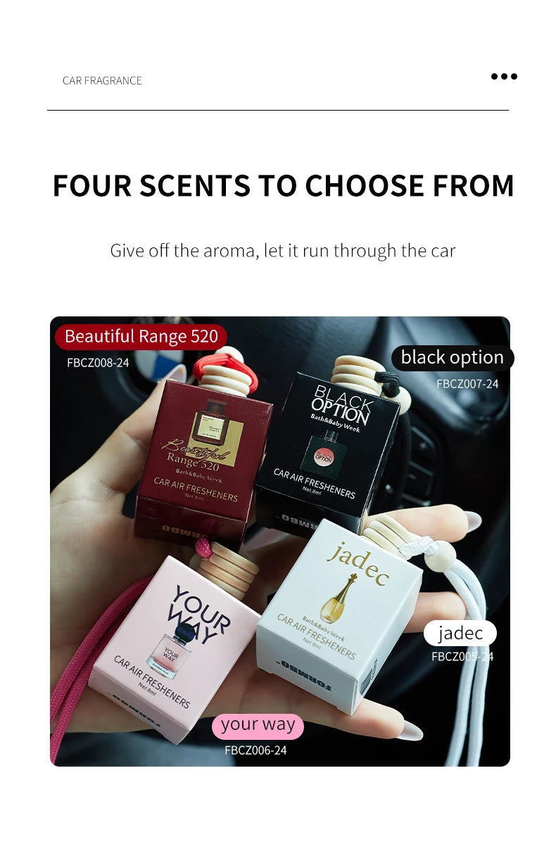 4 Pack Car Air Freshener Hanging Diffuser Interior Fragrance Set
