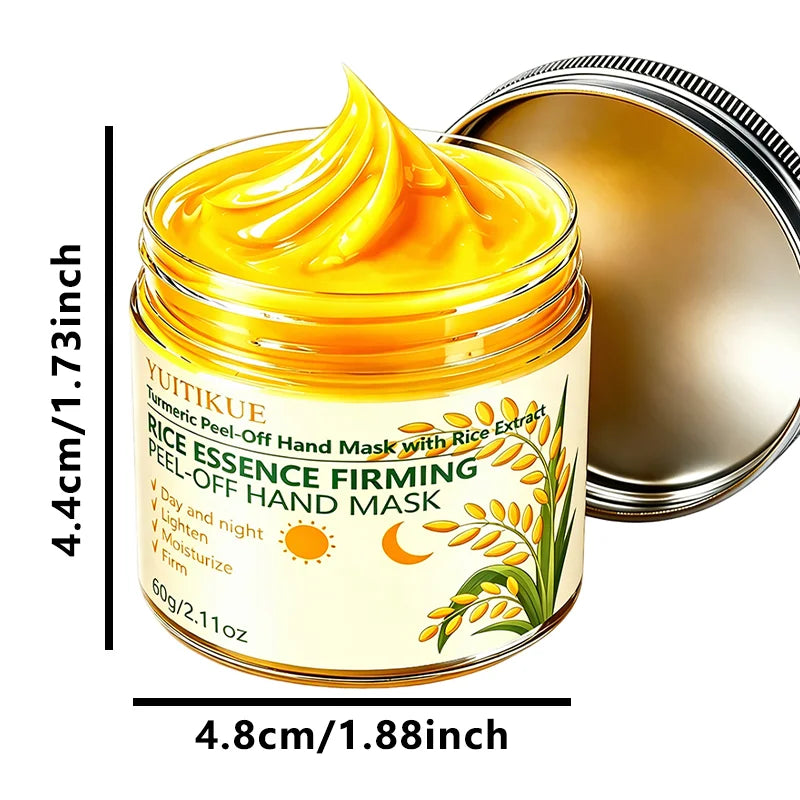 YUITIKUE Rice Essence Turmeric Peel Off Hand Mask Moisturizing Treatment