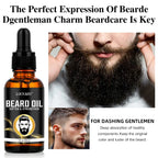 LOCKMIO Beard Growth Oil Balm and Brush Grooming Kit for Men