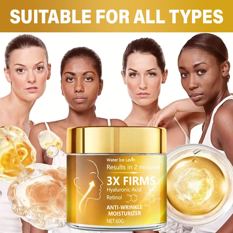 3X Anti Wrinkle Face Cream Retinol Hyaluronic Acid Firming Moisturizer - 5