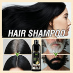 3 in 1 Black Hair Dye Shampoo and Soap for Gray Hair Coverage