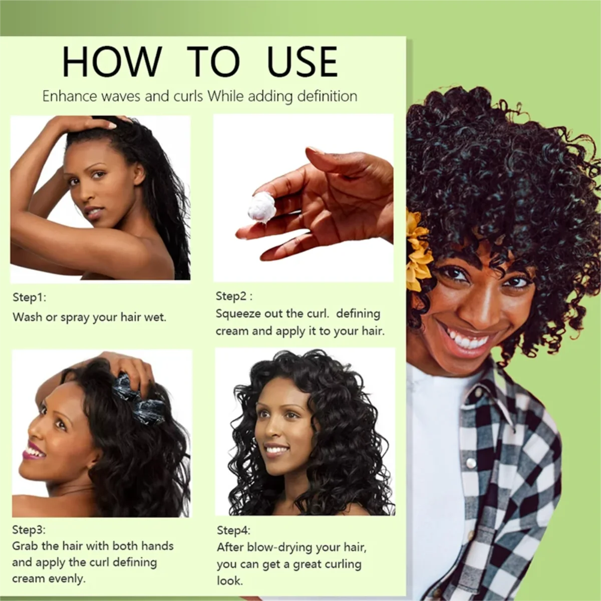 Goiple Hair Care Kit Leave In Conditioner Heat Protection and Curl Cream - 21