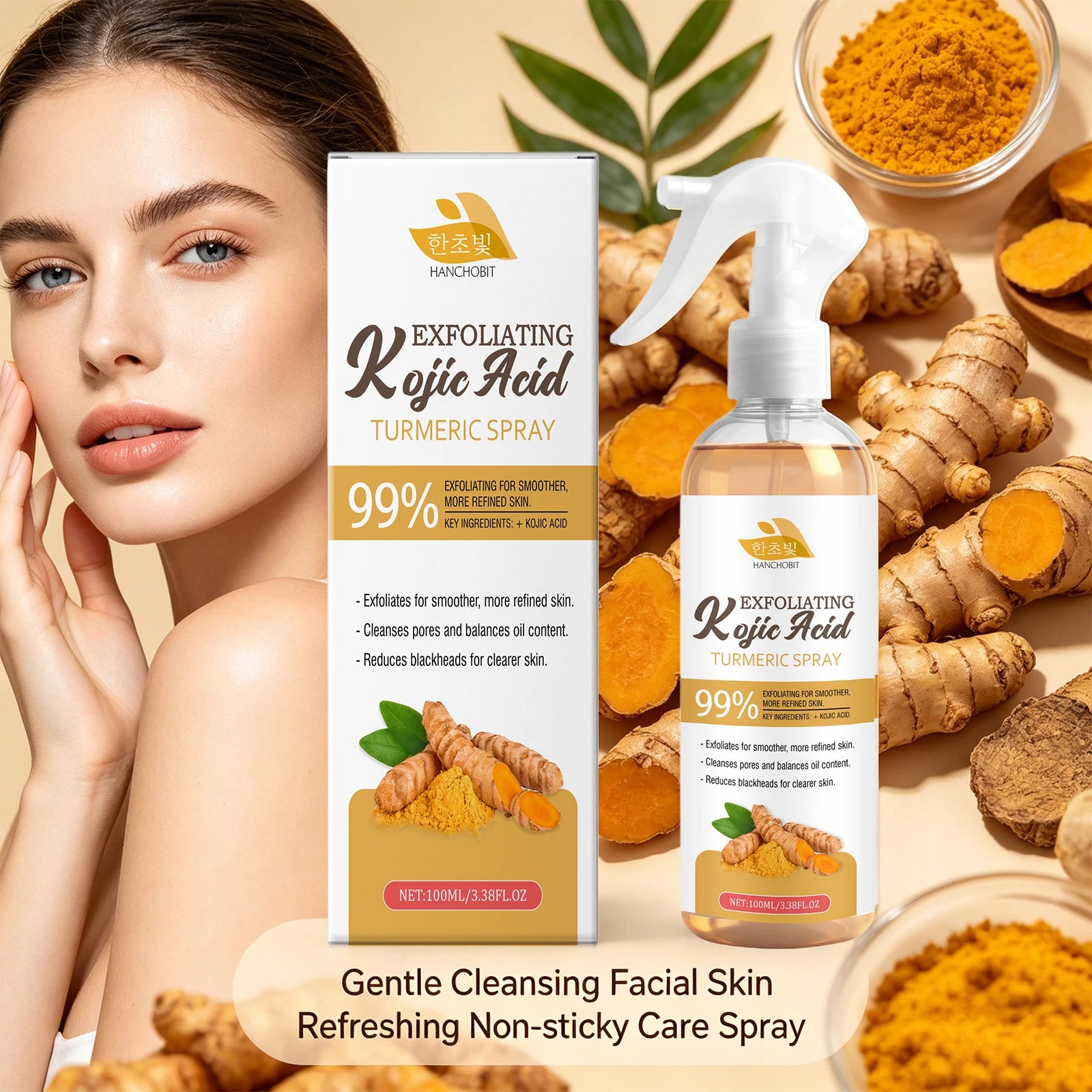 Kojic Acid Turmeric Exfoliating Facial Mist - 5