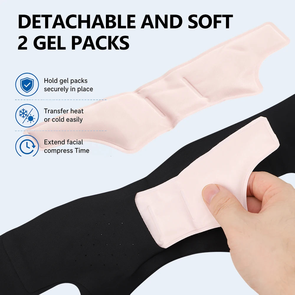 Hot and Cold Facial Compression Wrap for Chin and Jaw - 14