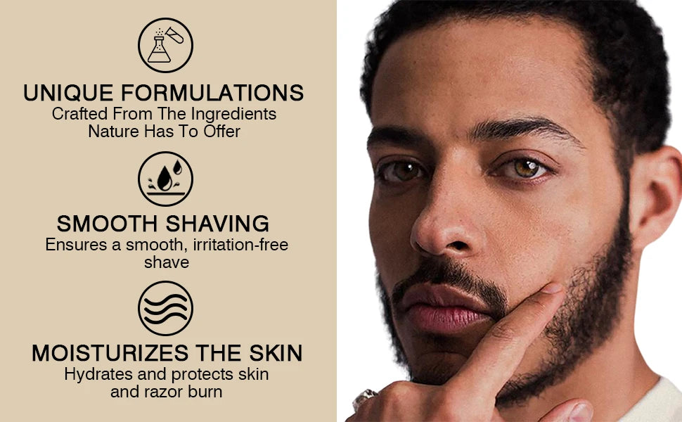 Goiple Men Beard Grooming Kit Shaving Cream and Beard Filler Pen Set
