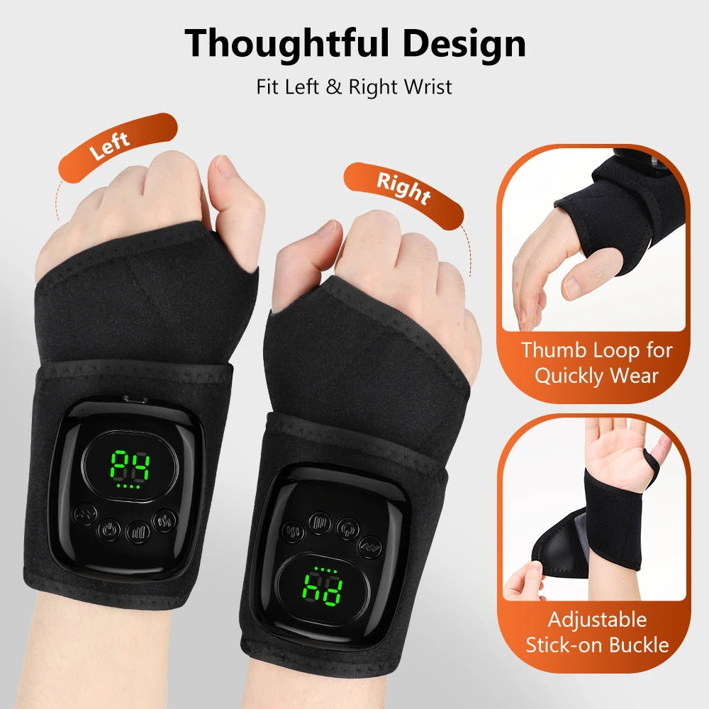 Heated Air Compression Wrist Massager for Pain Relief