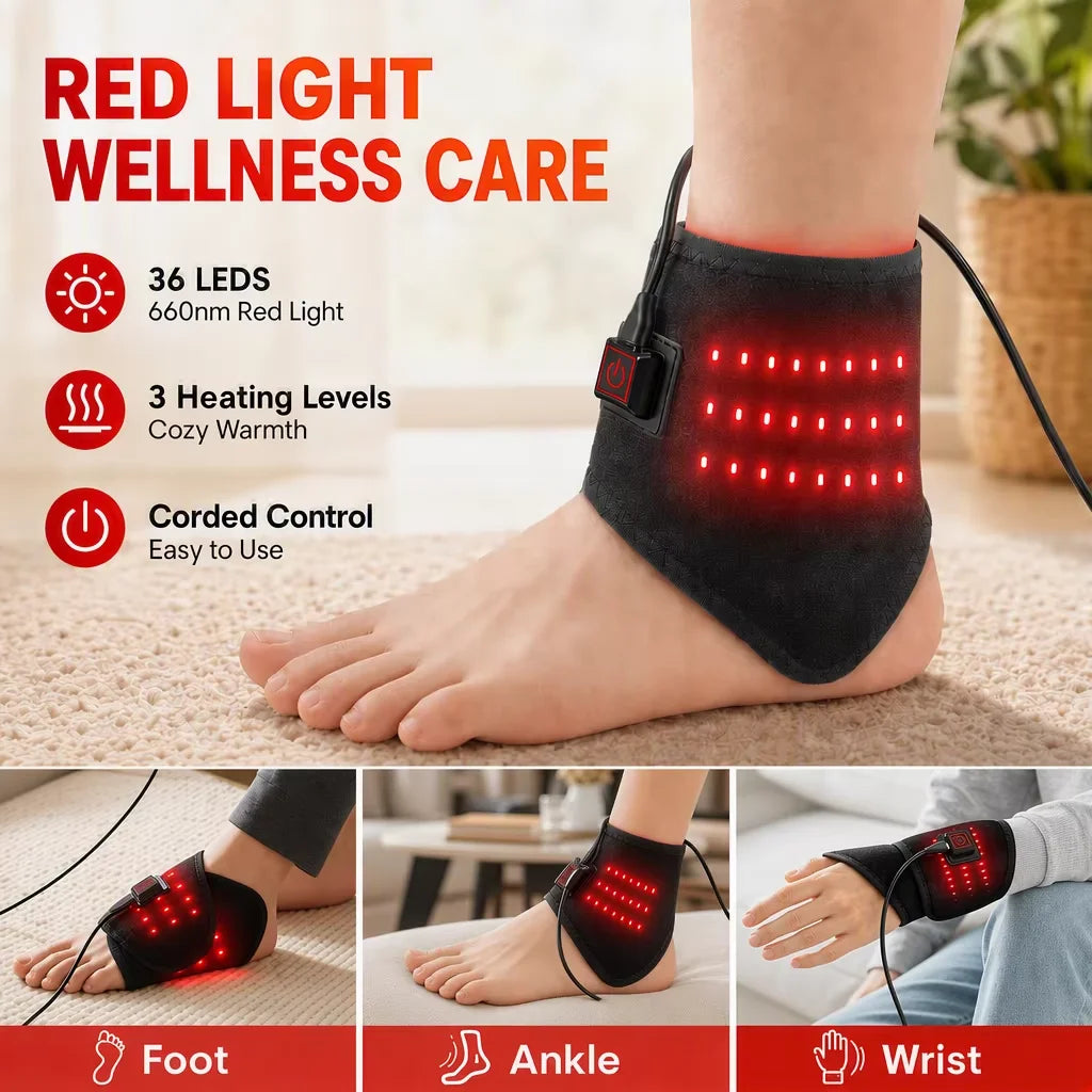 3-in-1 Red Light Therapy Heating Wrap for Joint and Muscle Relief - 1