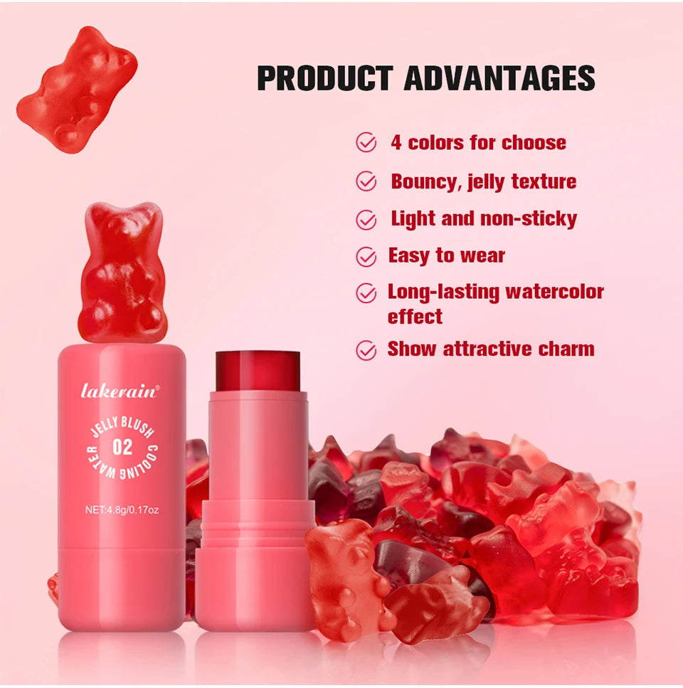 Cooling Water Jelly Blush Stick for Cheeks and Lips - 9