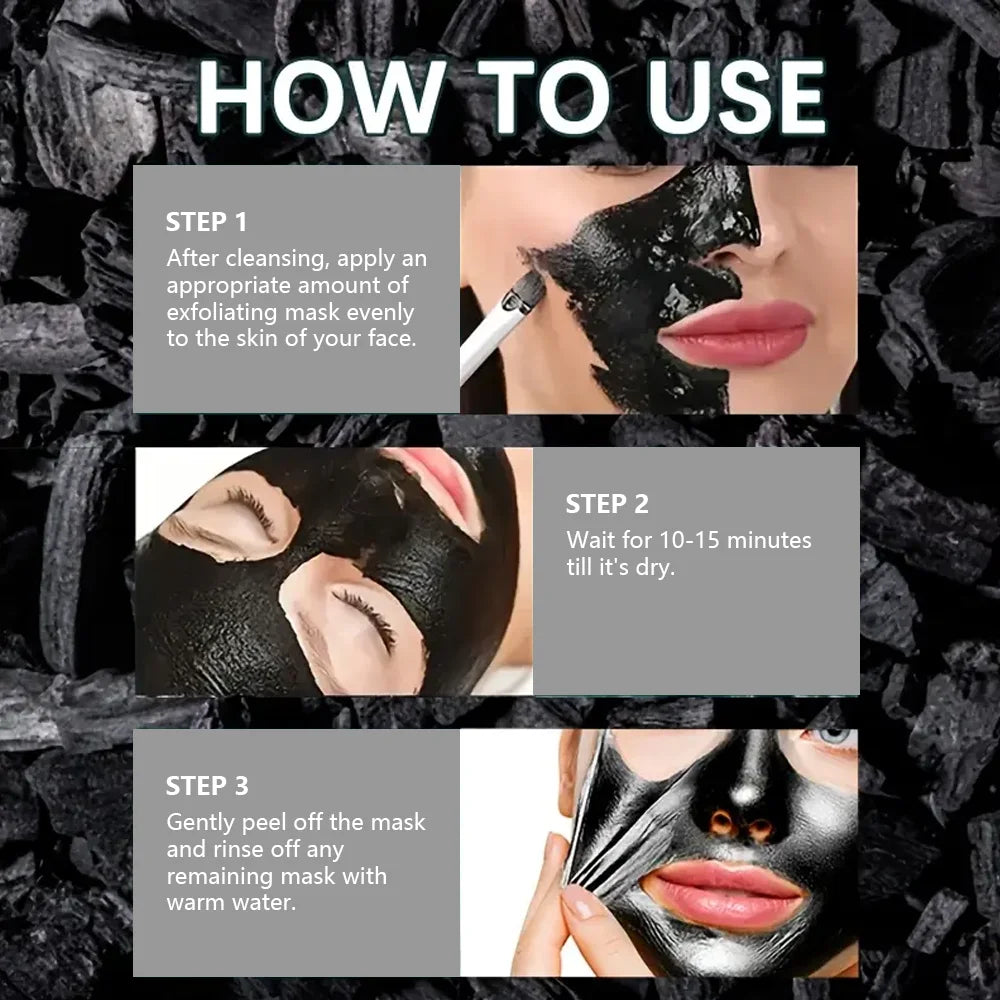 Bamboo Charcoal Black Peel Off Mask Pore Cleansing Face Treatment