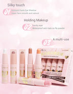 Peiyen 6 Piece Pearlescent Eyeshadow Stick Set Waterproof Shimmer Makeup