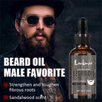 Lockmio Vanilla Beard Care Set Grooming Oil and Styling Balm Kit