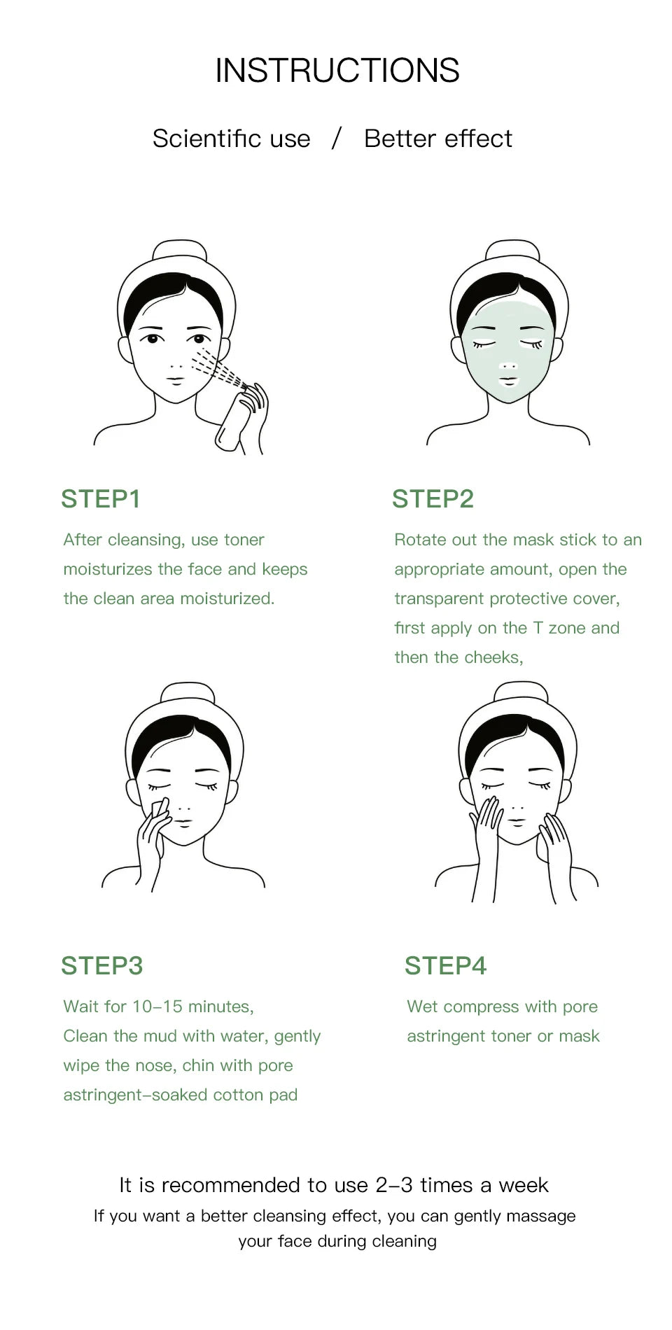 Green Tea Deep Cleansing Face Mask Stick