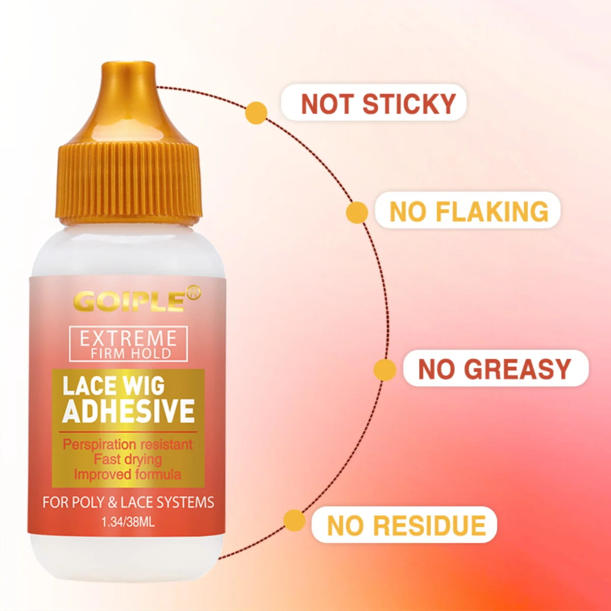 Waterproof Lace Wig Adhesive Glue for Hair Replacement Systems 3 Piece