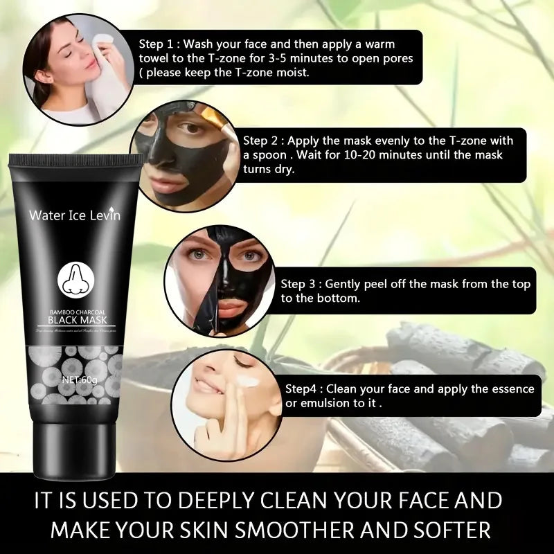 Bamboo Charcoal Blackhead Remover Peel Off Facial Mask 60g