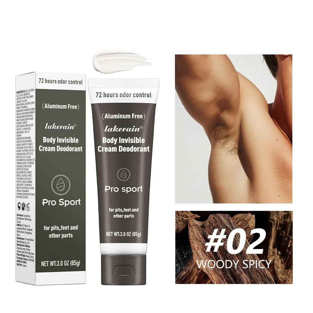All-Day Invisible Body Deodorant Cream for Odor Control