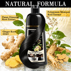 3-in-1 Black Hair Dye Shampoo and Rose Peppermint Moisturizing Spray
