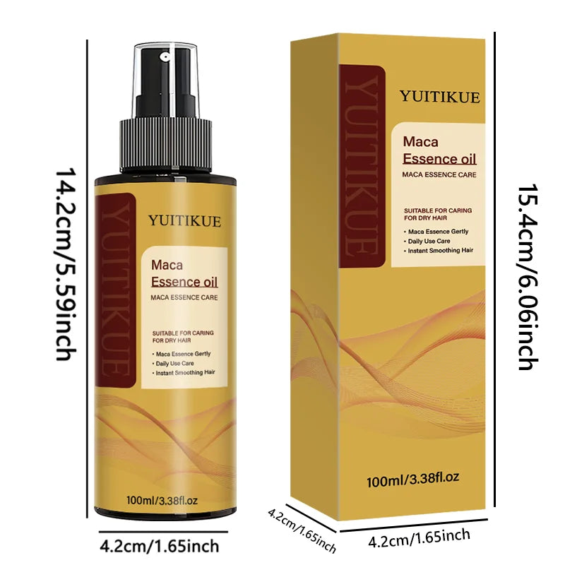 Maca Hair Essence Oil Moisturizing Serum for Dry Frizzy Hair 100ml