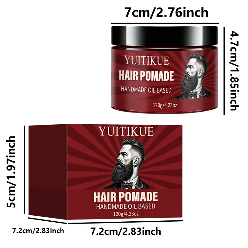 YUITIKUE Men Hair Styling Pomade Hard Hold Long Lasting Shine Wax