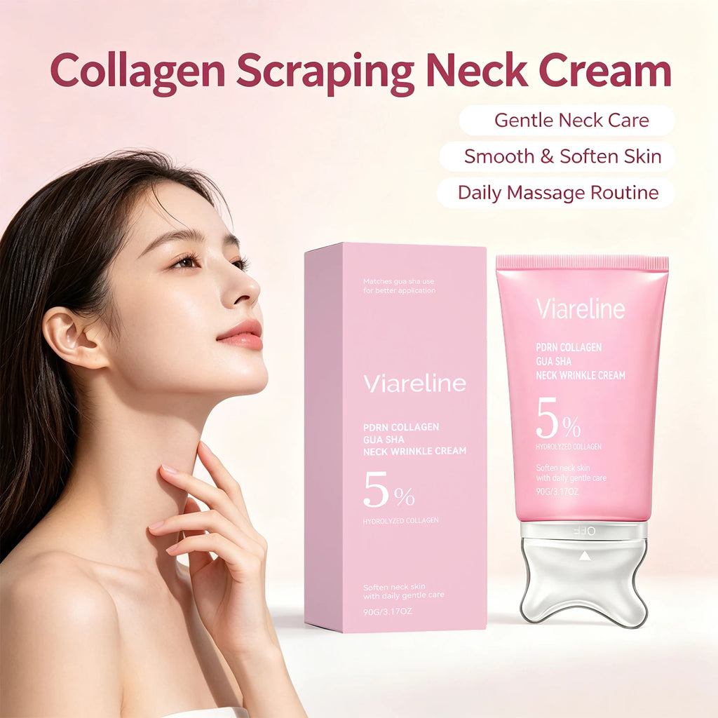 Collagen Firming Neck Cream with Gua Sha Massager