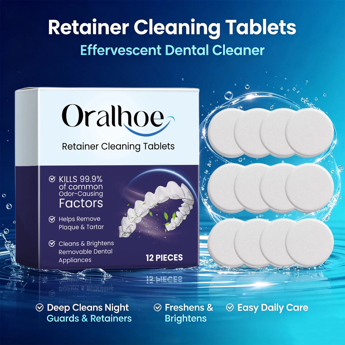 Effervescent Denture and Retainer Cleaning Tablets