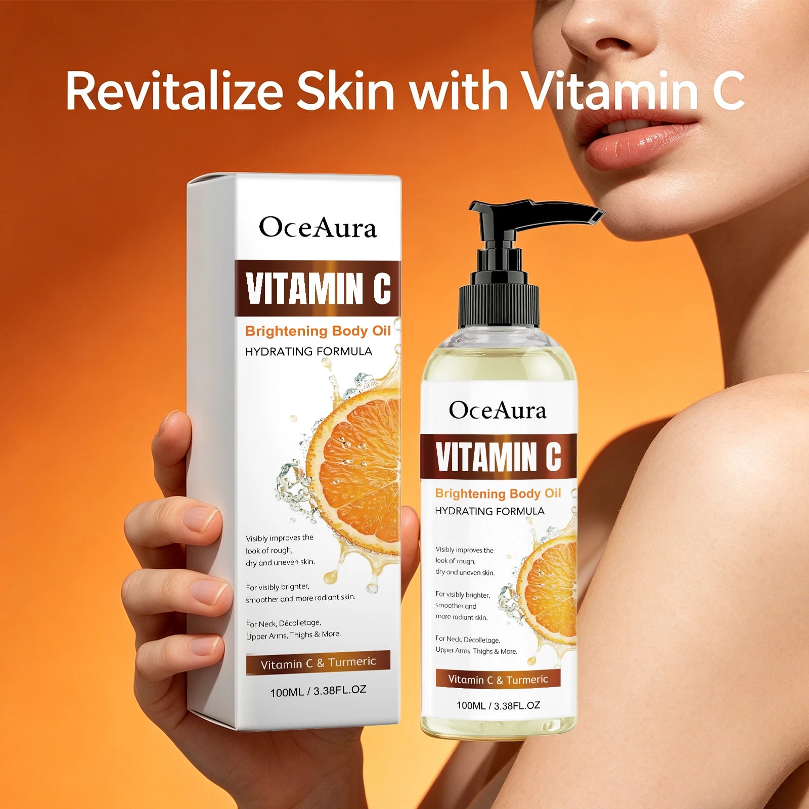 Turmeric Vitamin C Glow Body Oil for Brightening and Hydration - 12