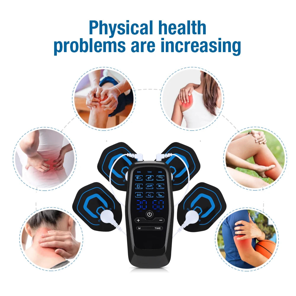 Portable TENS EMS Electric Body Massager with 9 Modes