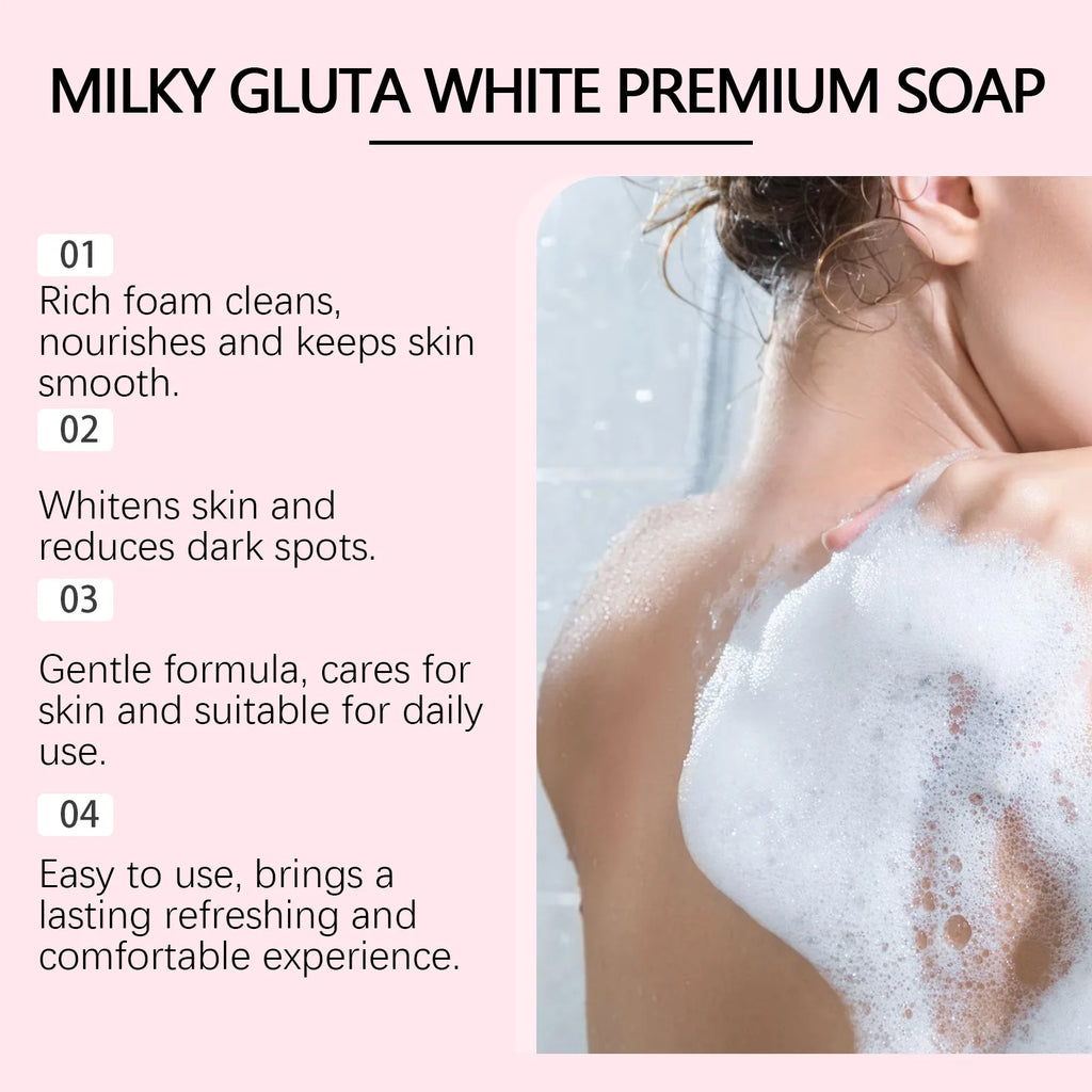 Milky Gluta White Exfoliating and Moisturizing Cleansing Soap 70g