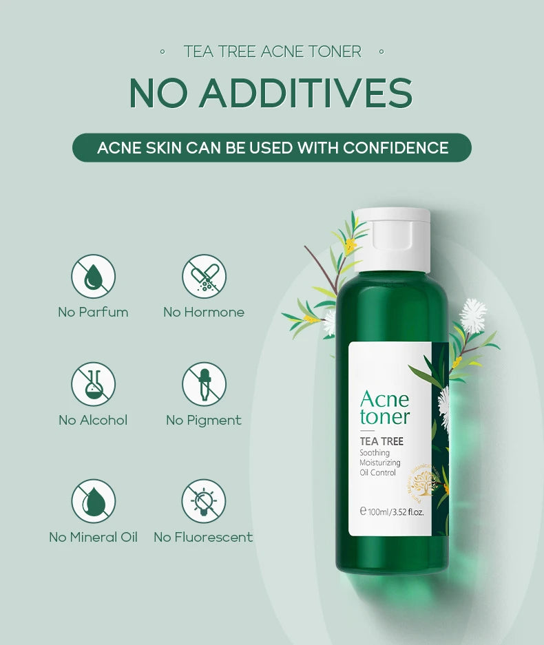 Fenyi Tea Tree Acne Toner Oil Control Facial Skin Care 100ml