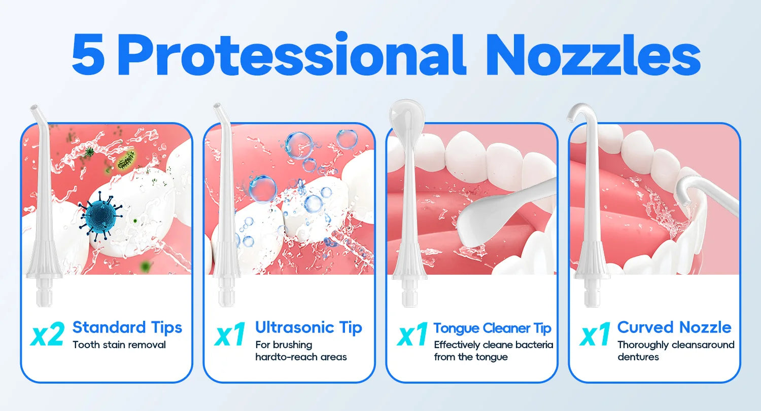 Portable Cordless Water Flosser for Teeth Cleaning - 13