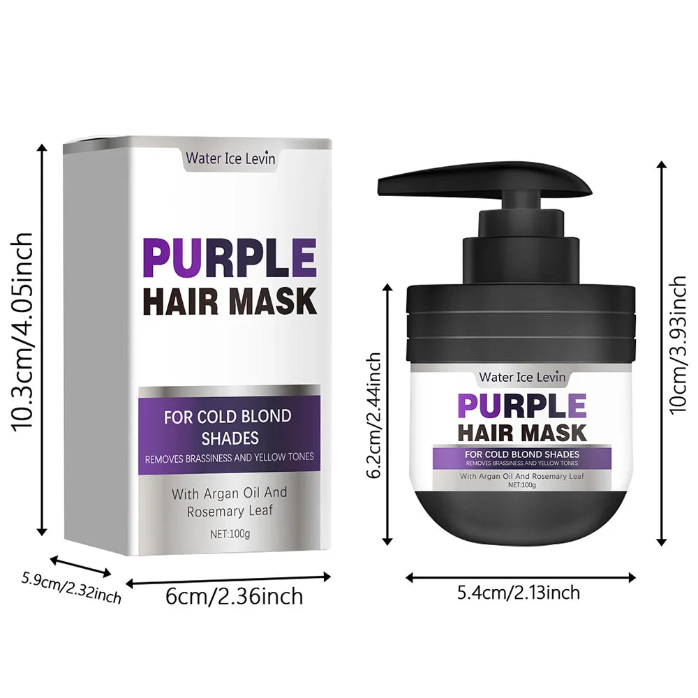 Purple Keratin Hair Mask Repairing Conditioner for Blonde Hair 100g