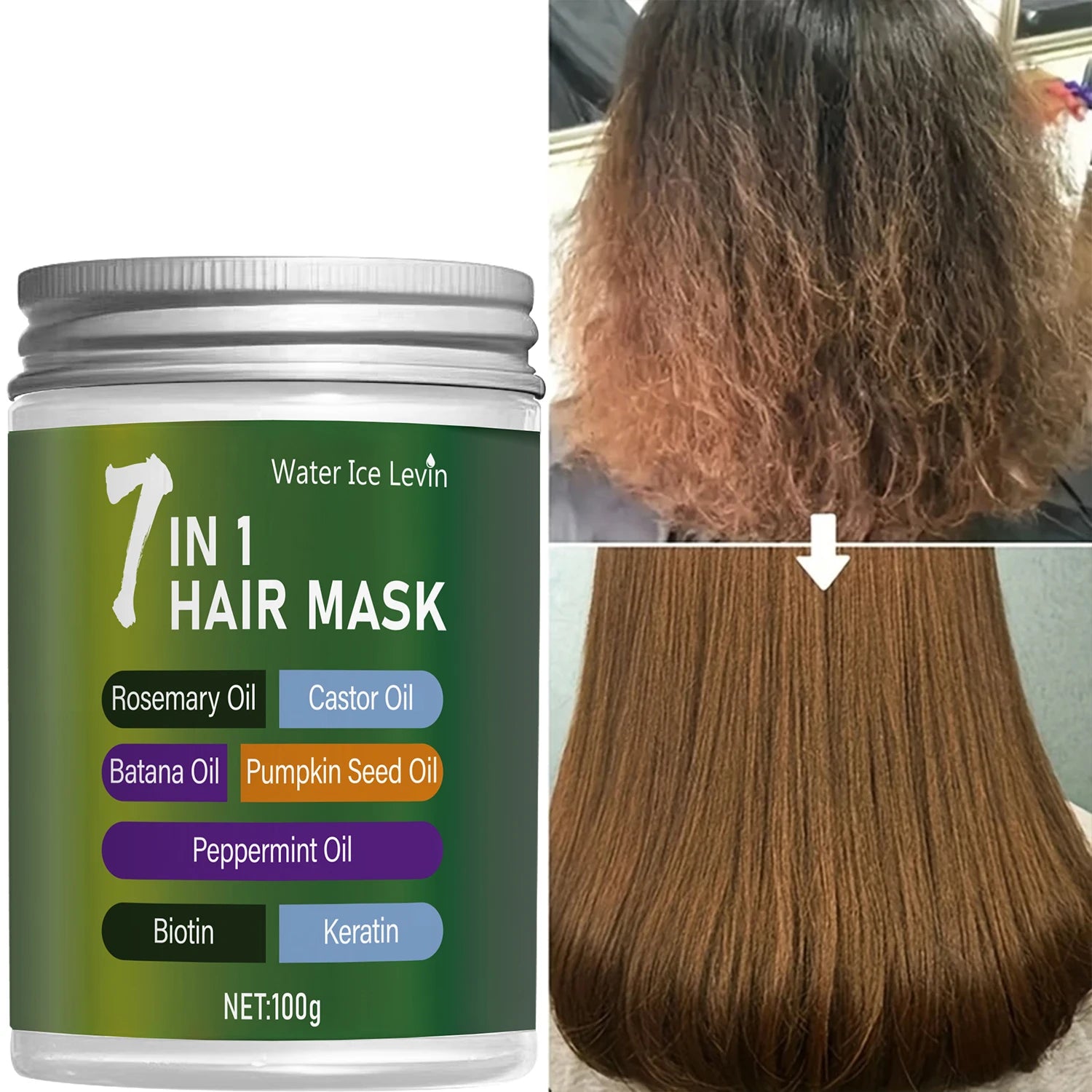 7-in-1 Hair Mask Biotin and Keratin Deep Conditioning Treatment - 3