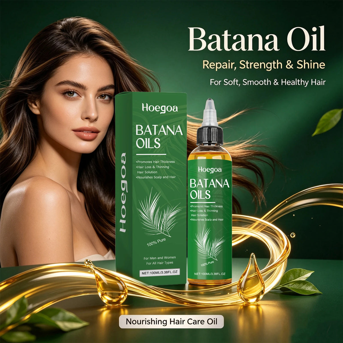 Pure Batana Oil for Hair Growth and Scalp Nourishment