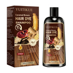 Caramel Brown Hair Dye Shampoo 100ml Plant Extract Grey Coverage