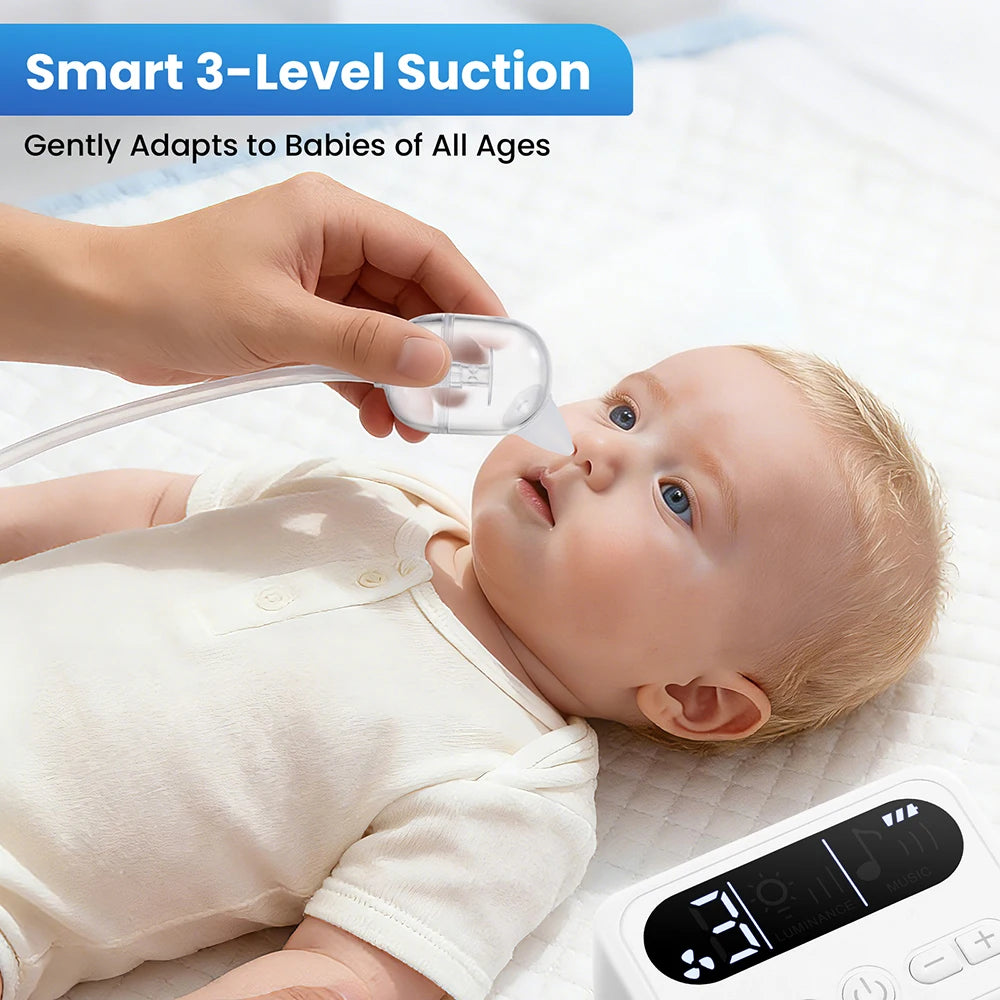 Electric Baby Nasal Aspirator with Music and Gentle Suction