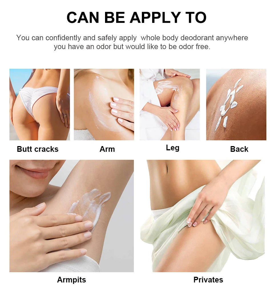 Long-Lasting Invisible Whole Body Deodorant Cream