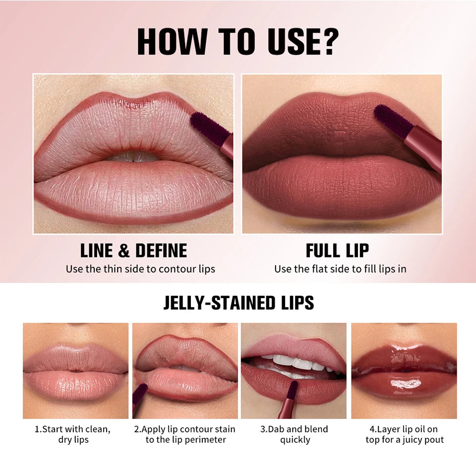 Dual-Sided Long-Lasting Lip Contour Stain and Liner - 14