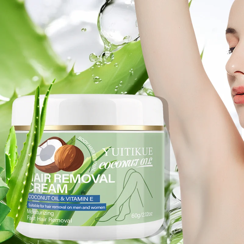Yuitikue Coconut Oil Hair Removal Cream Moisturizing Body Hair Remover