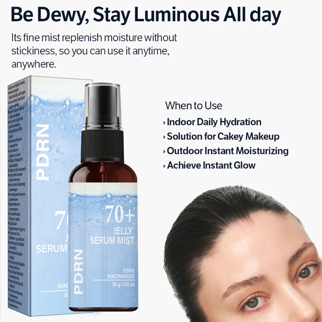 PDRN Jelly Serum Mist Collagen Niacinamide Hydrating Face Spray 30g