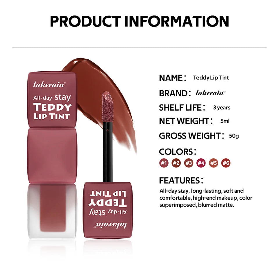 Long-Lasting Waterproof Matte Lip Tint