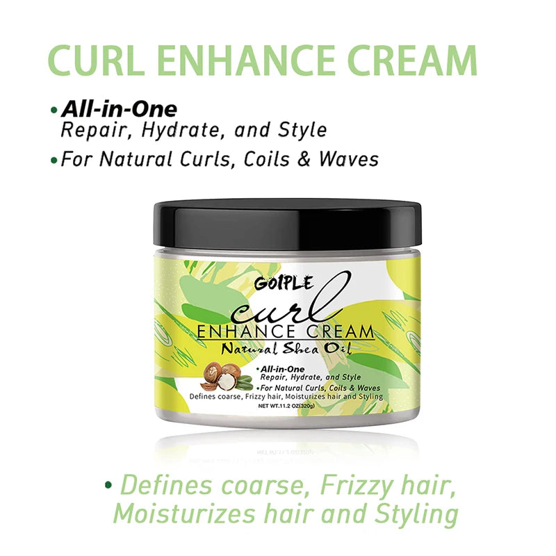 320g Shea Oil Hair Styling Cream for Curly and Wavy Hair Definition - 9